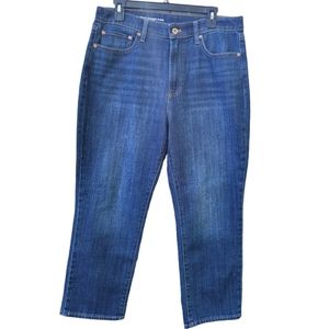 Talbott Flawless Jeans Size 12P High Waist Straight Ankle